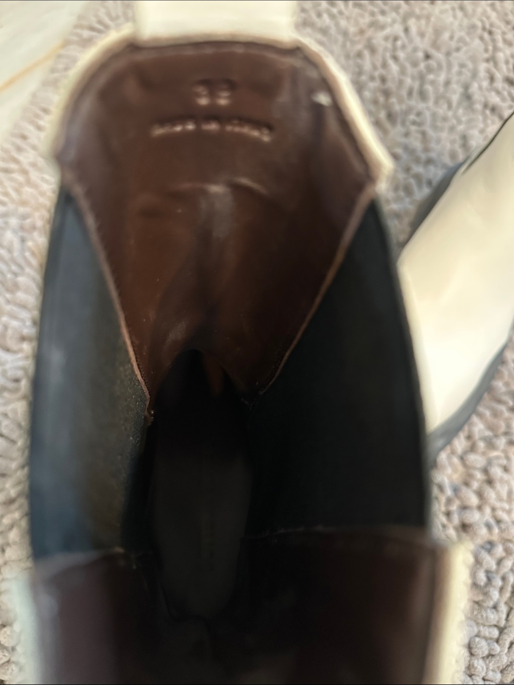 EUC Bottega Veneta Tire Boots White Platform Boots with Black Panels EU 39 US 8 - Picture 4 of 6